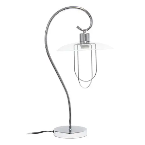 Lalia Home Modern Metal Scroll Table Lamp Chrome {11}