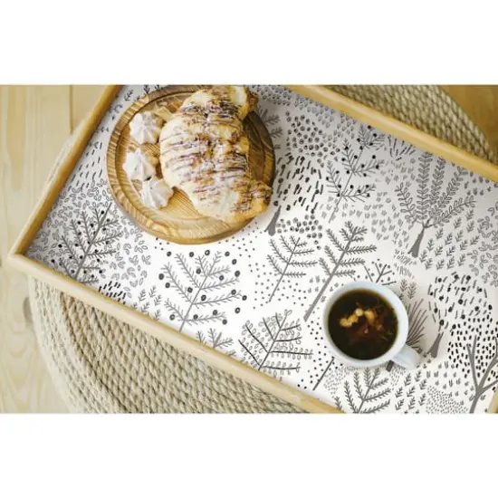 RoomMates Folklore Trees Peel & Stick Wallpaper White/Gray {4}