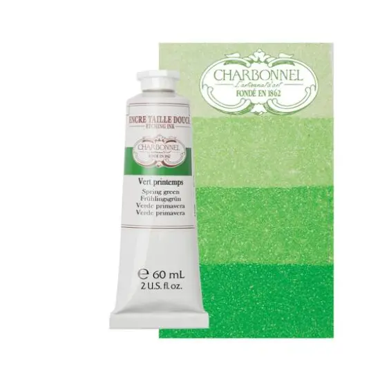 Charbonnel Etching Ink, 60mL Spring Green {4}