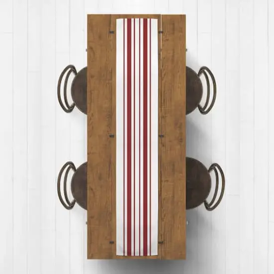 Stripe Set Indoor/Outdoor Table Runner Red {4}