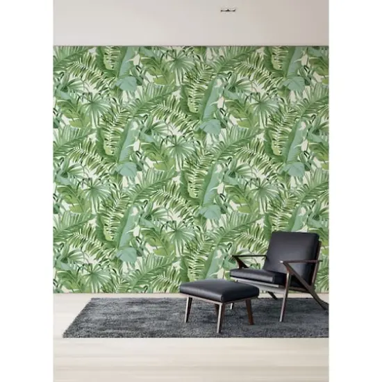 Katie Hunt Green Tropical Palm Leaf Wall Mural {5}