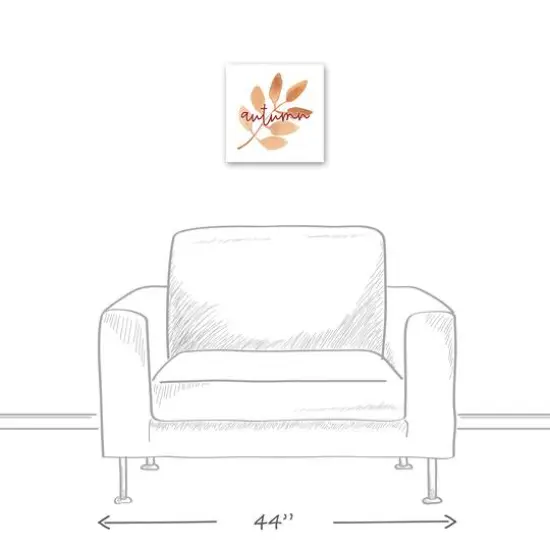 Autumn Watercolor Leaf Canvas Wall Art {6}
