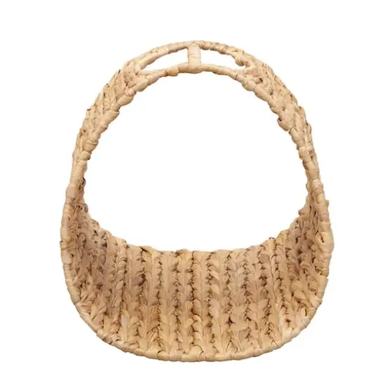 Household Essentials 15.5" Oval Hyacinth Magazine Rack Natural {10}