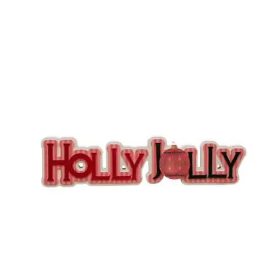 15.5" Pink & Black Holly Jolly Tabletop D&eacute;cor by Ashland&reg; {1}