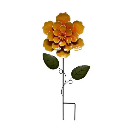 23" Orange Metal Flower Yard Stand by Ashland&reg; {1}