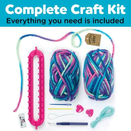 Creativity for Kids Quick Knit Button Scarf Kit {3}