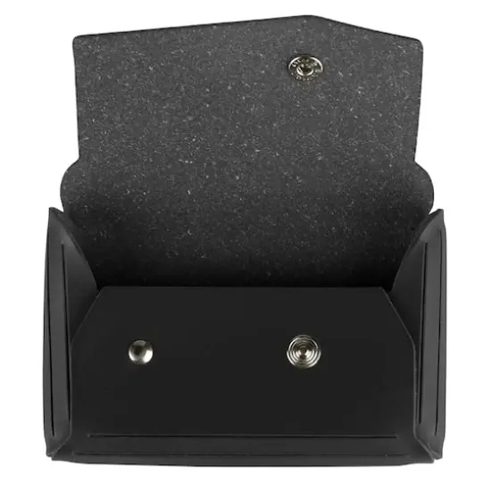  JAM Paper Italian Leather Business Card Holder Case with Angular FlapBlack {5}