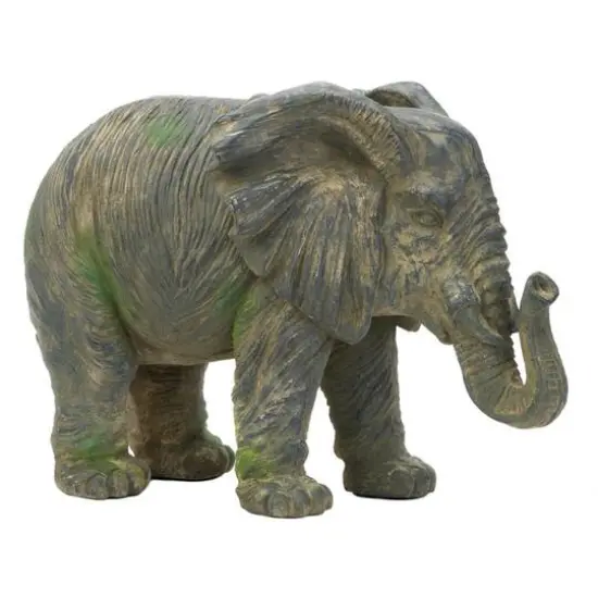 12.5&rdquo; Weathered Elephant Statue {1}