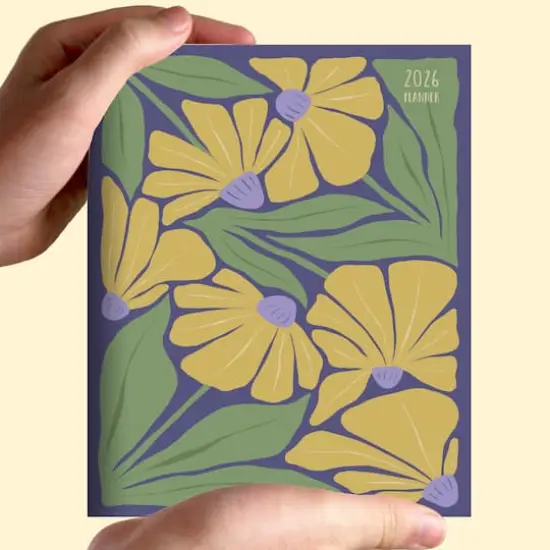 2026 Goldenrod Flowers Medium Monthly Planner {7}