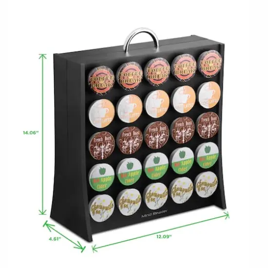 Mind Reader Black 50 Capacity Single Serve Coffee Pod Holder Storage Organizer {4}