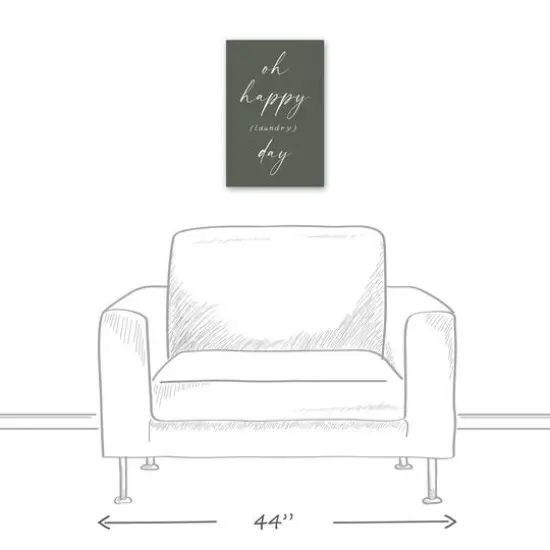 Oh Happy Laundry Day 12" x 18" Canvas Wall Art {4}