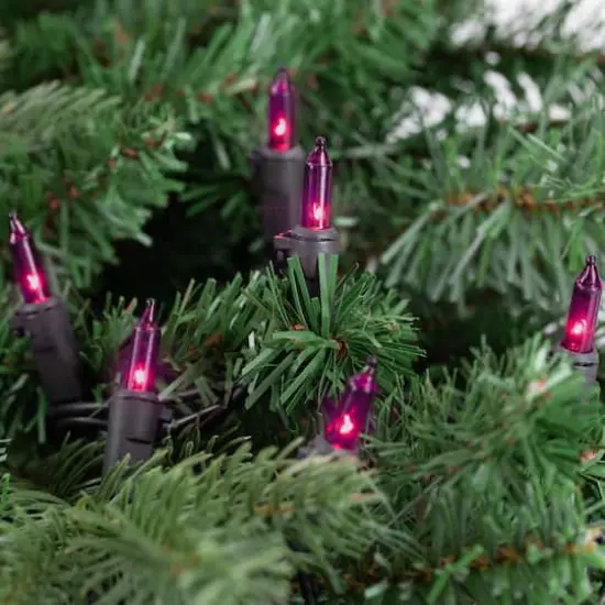 35ct. Mini Christmas Light Set Purple {5}