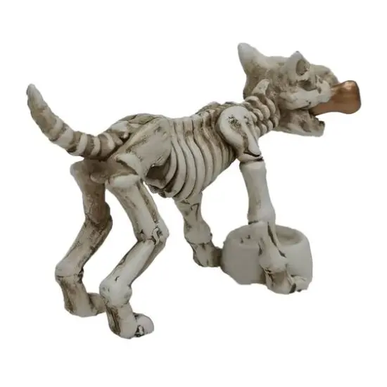 4.5" Skeleton Dog with Bone & Food Bowl Tabletop D&eacute;cor by Ashland&reg; {5}