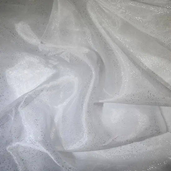 Feldman White with Silver Foil Organza {1}
