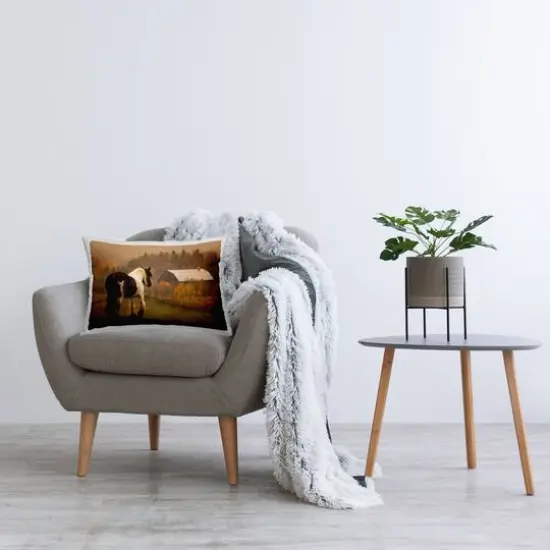 Stupell Industries Horse Overlooking Barn Decorative Printed Throw Pillow {3}