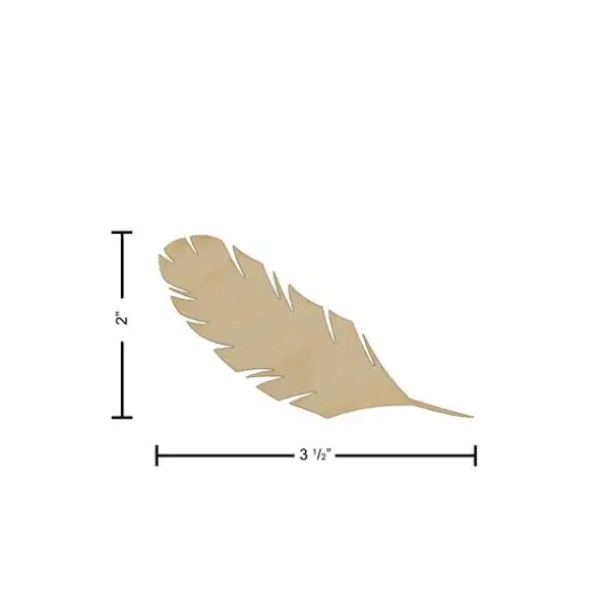 Essentials by Leisure Arts 24 Pack 1.13" x 3.75" Feather Flat Wood Shape {4}