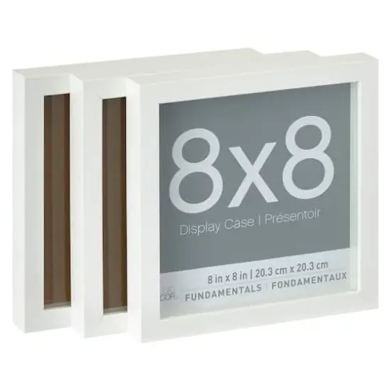 3 Pack Fundamentals 8" x 8" WhiteShadow Boxes by Studio D&eacute;cor&reg; {1}