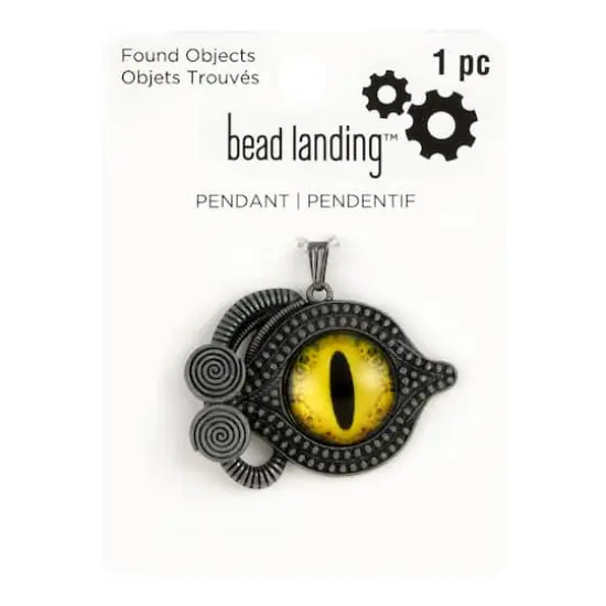 Found Objects Yellow Eye Pendant by Bead Landing&trade; {4}