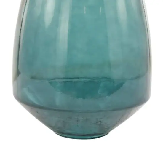 Blue Recycled Glass Handmade Spanish Vase 13" x 13" x 24" {4}