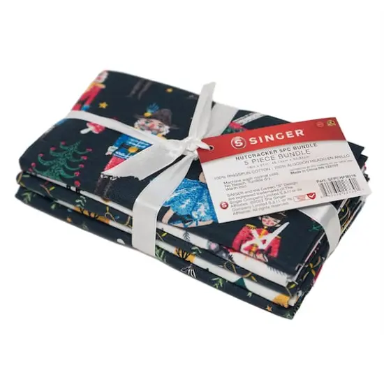SINGER Christmas Nutcracker Cotton Fabric Fat Quarter Bundle {1}