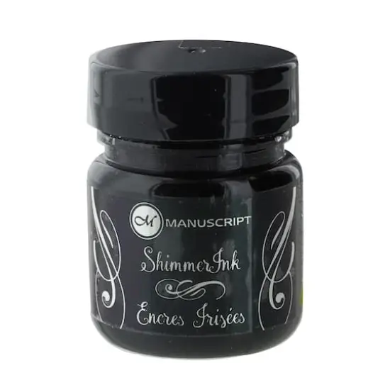 Manuscript Shimmer Ink, 25mL Black Ice {1}