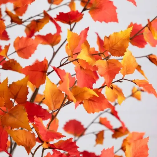 7ft. Potted Artificial Autumn Birch Tree {6}