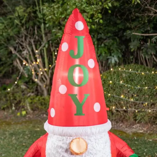 Glitzhome&reg; 6ft. Lighted Inflatable Gnome D&eacute;cor {5}