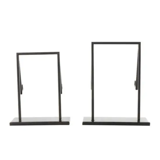 Black Metal Modern Abstract Easel Set {10}