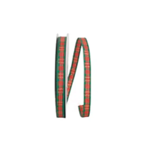 JAM Paper 3/8" x 25yd. Plaid Ribbon {1}