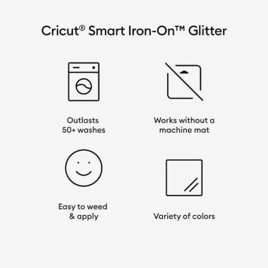 Cricut&reg; Smart Iron-On&trade; Glitter, 25" x 5ft. Red {5}