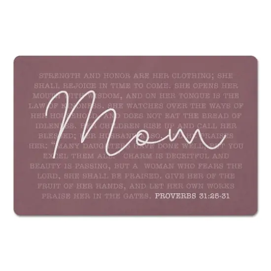 Mom Proverbs Verse Floor Mat {1}