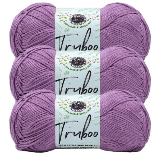 3 Pack Lion Brand&reg; Truboo Yarn Mauve {1}