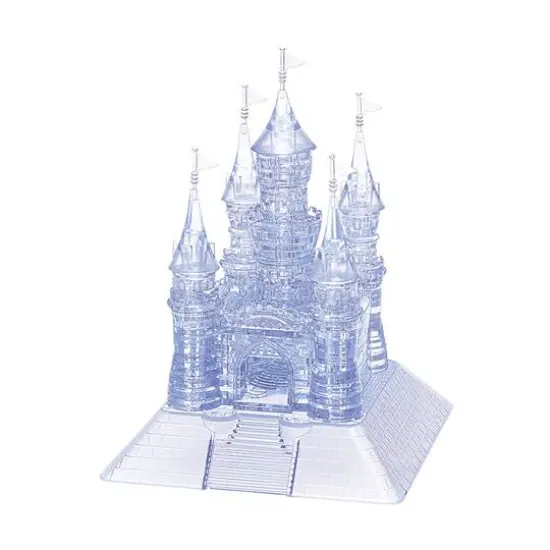 3D Crystal Puzzle - Castle (Clear): 125 Pcs {1}