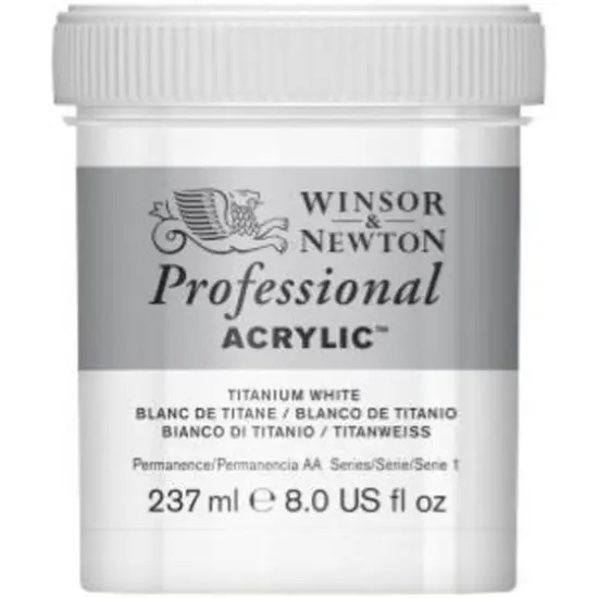 Winsor & Newton&reg; Professional Acrylic Titanium White, 237mL {1}