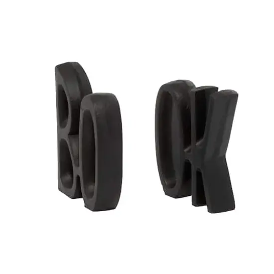 7" Black Book Aluminum Industrial Bookends {8}