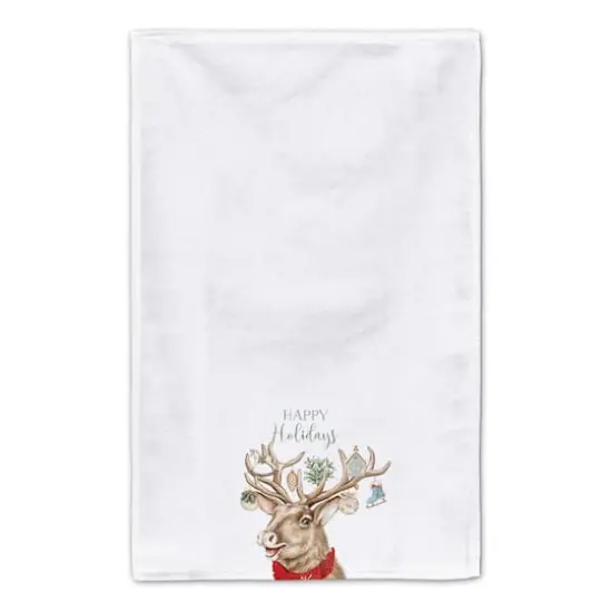 Holiday Deer Antlers Tea Towel Set {5}