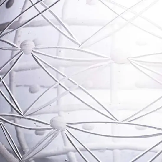 Hello Honey® 3.5qt. Clear Hand-Blown Etched Round Reclaimed Glass Pitcher {4}