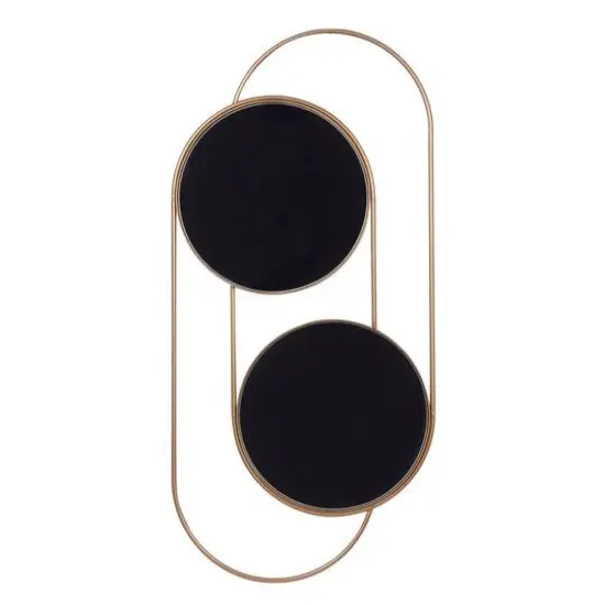 43" Gold Contemporary Metal Wall Mirror {6}