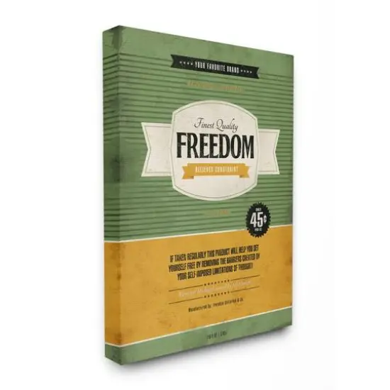 Stupell Industries Finest Quality Freedom Inspirational Canvas Wall Art {1}