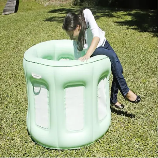 Room to Grow 44" Green 4-in-1 Portable Inflatable Baby Play Yard {7}