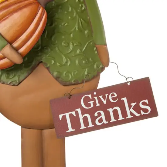 Glitzhome&reg; 36" Thanksgiving Metal Turkey Standing Or Hanging Yard Stake {8}