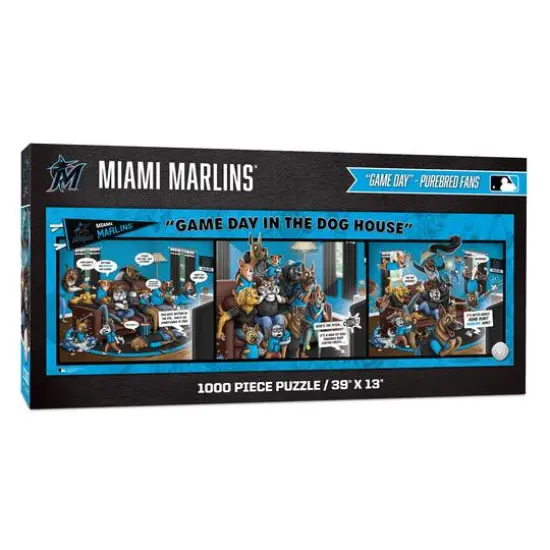 MLB Game Day in the Dog House 1,000 Piece Puzzle Miami Marlins {1}