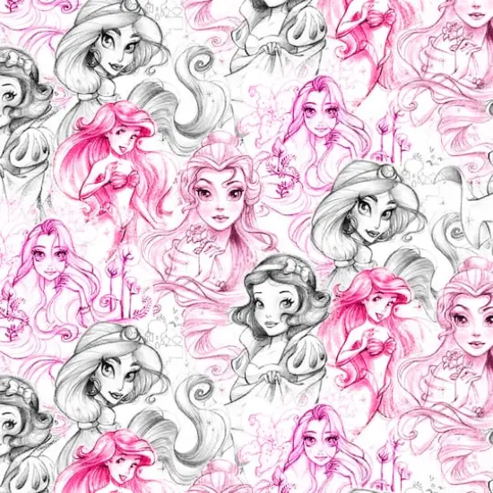 Disney&reg; Enchanting Stories Princess Sketch Cotton Fabric {1}