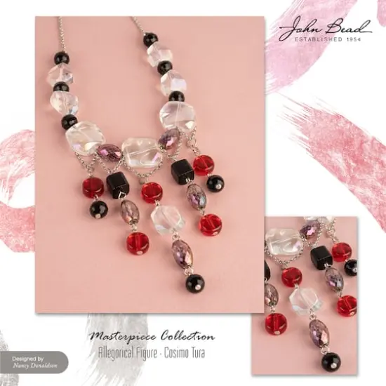 John Bead Masterpiece Collection Glass Bead Box Mix Allegorical Figure/Cosimo Tura {4}