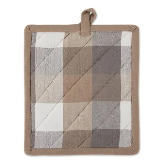DII&reg; Tri Color Check Potholder Set Stone {4}