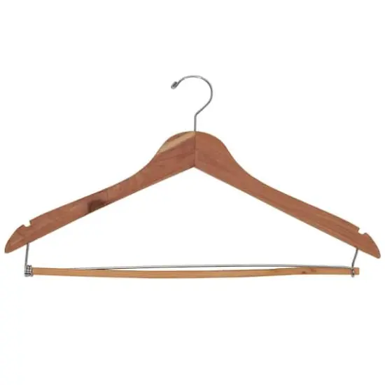 Household Essentials Cedar Coat Hanger with Locking Bar (Set of 4) {1}