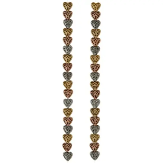 Multicolor Plated Metal Heart Beads, 6mm by Bead Landing&trade; {4}