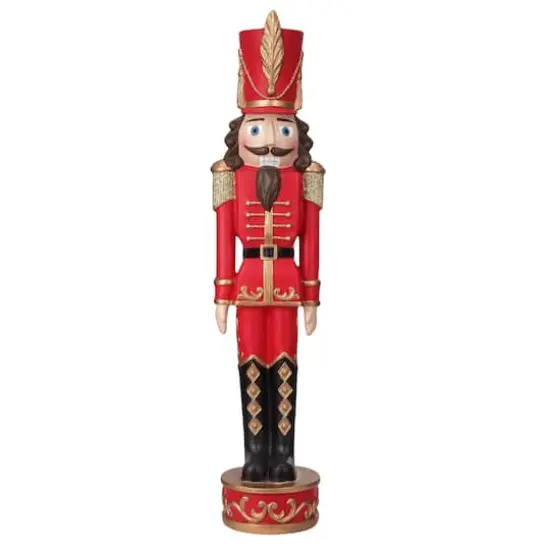 Haute Decor 37" Dark Red & Gold Decorative Christmas Nutcracker {1}