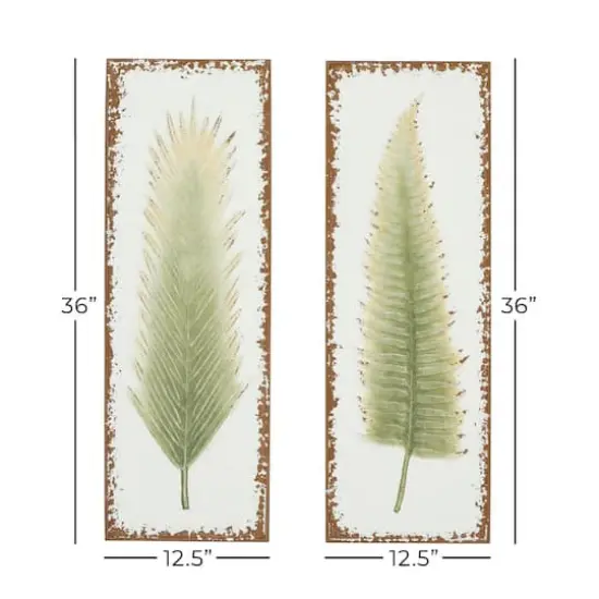 36" White Metal Contemporary Floral Wall D&eacute;cor Set {9}