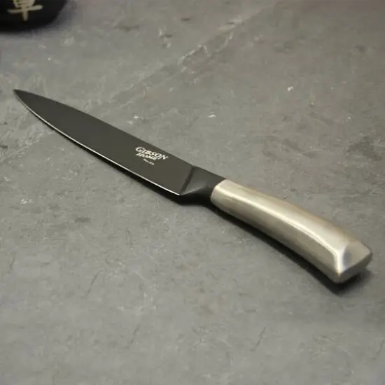 Gibson Home&reg; Opus 8'' Black Stainless Steel Nonstick Carving Knife {4}